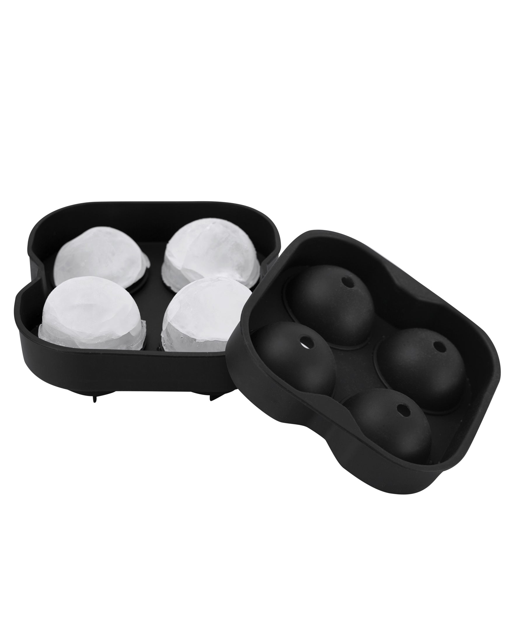 Moule à glaçons XL rond en silicone noir