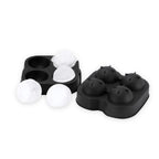Moule à glaçons XL rond en silicone noir