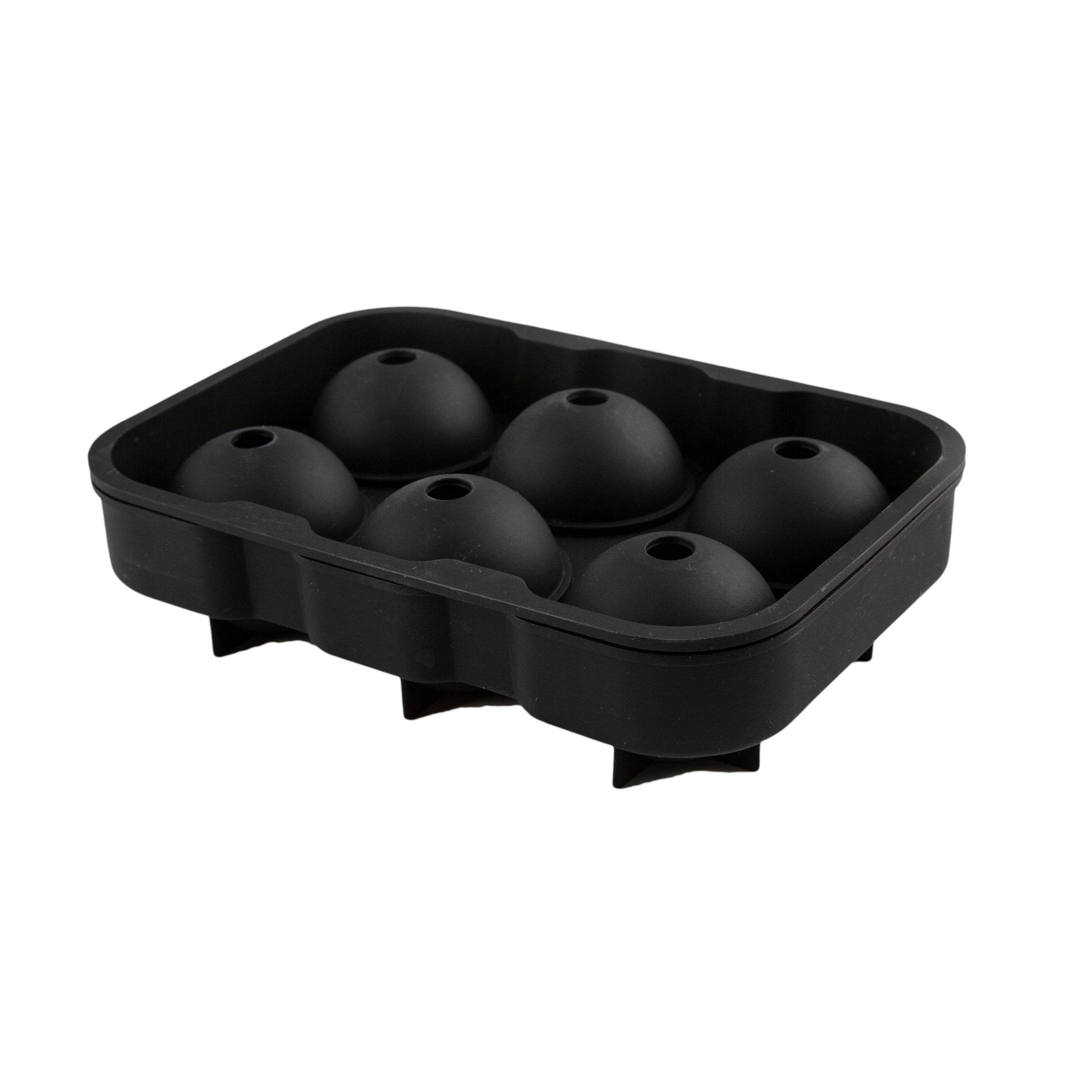 Moule à glaçons rond en silicone noir