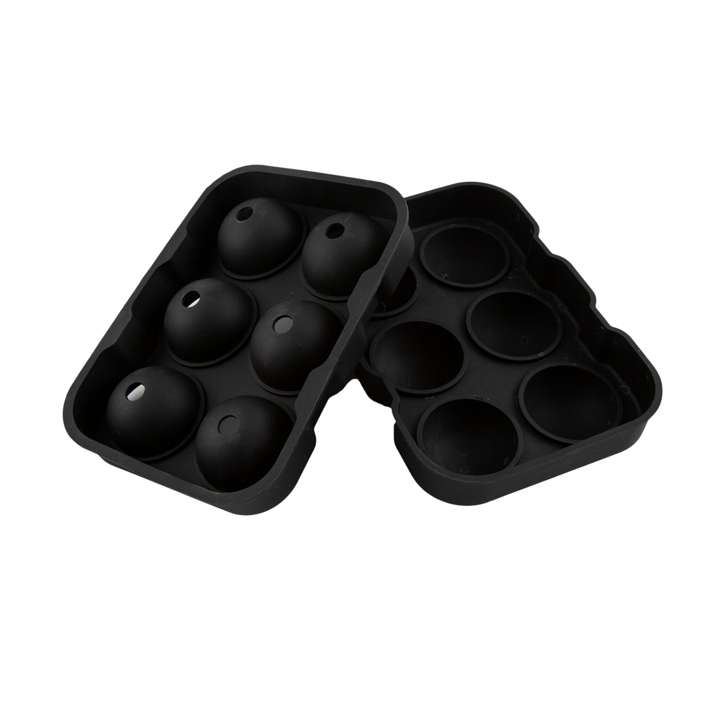 Moule à glaçons rond en silicone noir