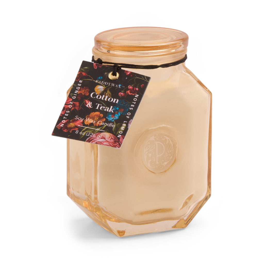 Bougie Botanica 227 g à la cire de soja, parfum Coton et Teck