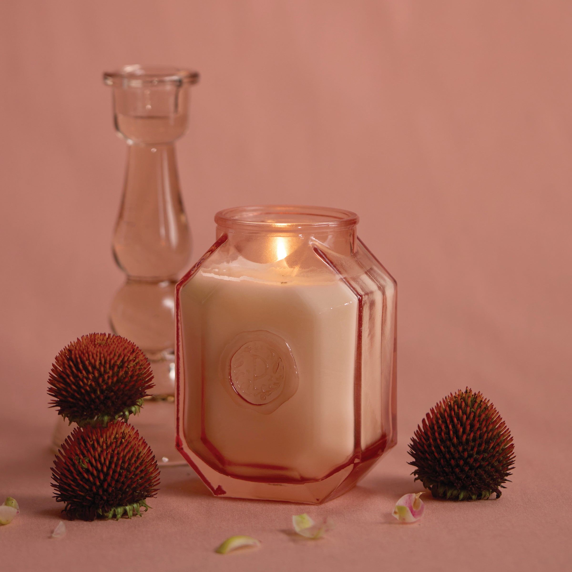 Bougie Botanica 227 g en cire de soja, parfum Rose au safran