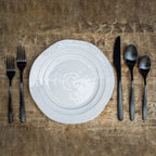 Ensemble de couverts Averie en satin noir 20 pièces