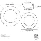 Service de table automne 3 pièces