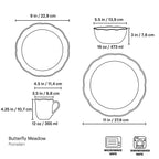 Service de table 24 pièces Butterfly Meadow