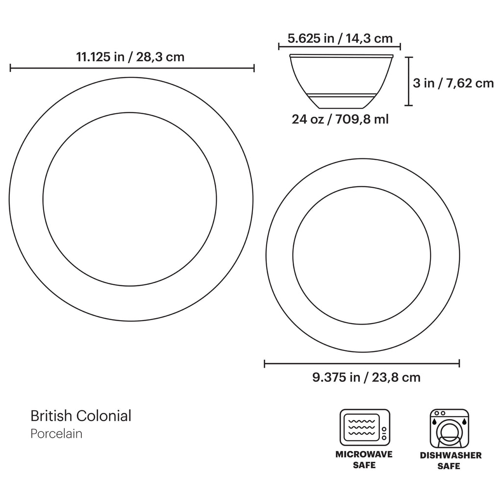 Service de table 12 pièces British Colonial Tradewind