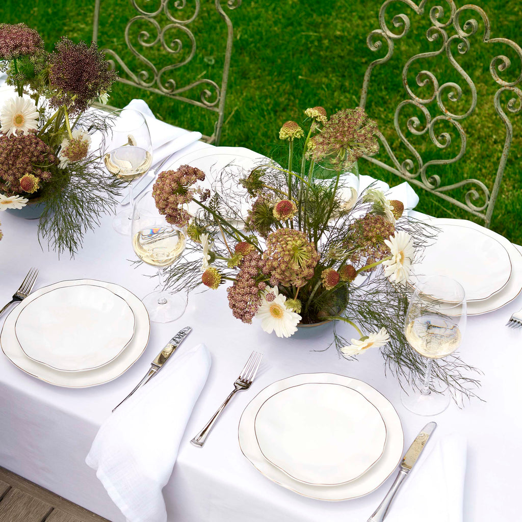 Service de table 12 pièces Blue Bay blanc